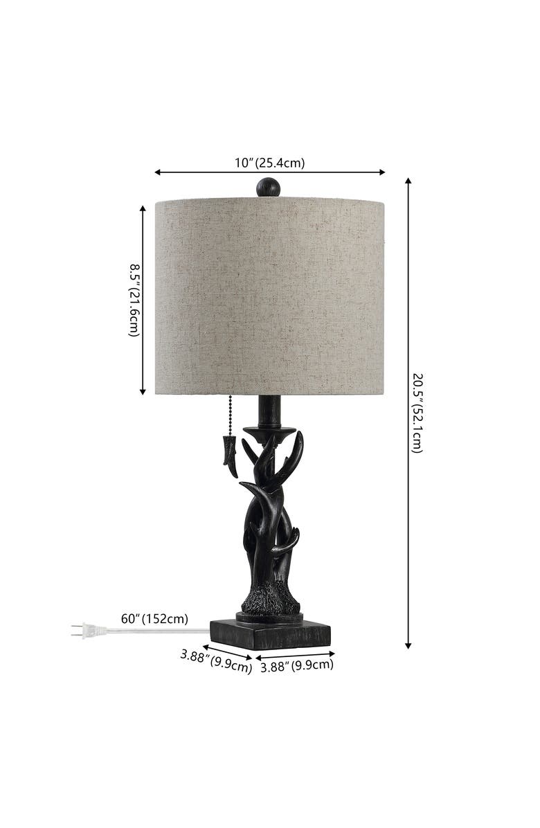 JONATHAN Y Gaston Resin Mini LED Table Lamp, Alternate, color, Antique Black