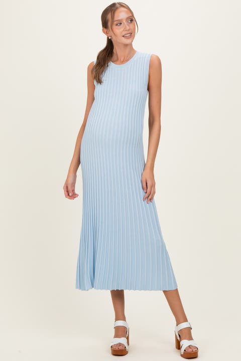 Ribbed Knit Sleeveless Maxi Dress