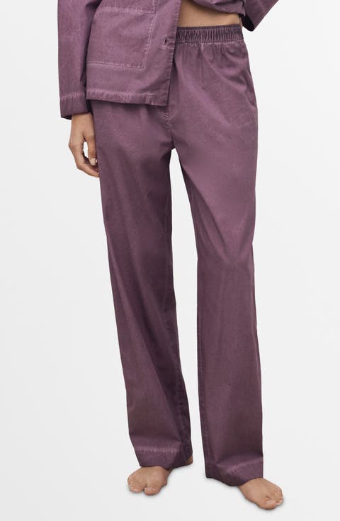 Garment-Dyed Cotton Pajama Pants
