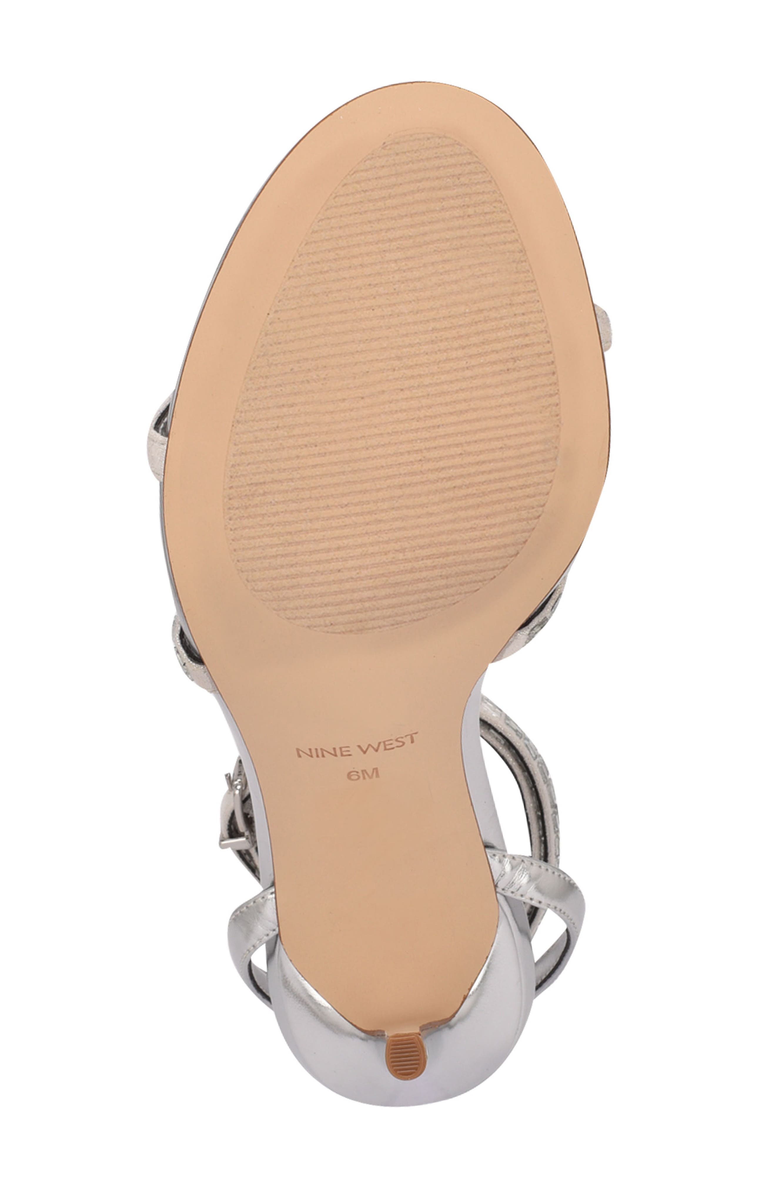 Mona Ankle Strap Sandal, Alternate, color, SILVER