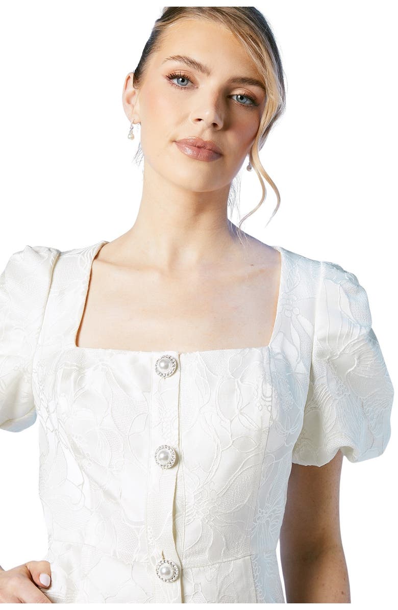 Coast Jewel Button Bridal Mini Dress, Alternate, color, Ivory
