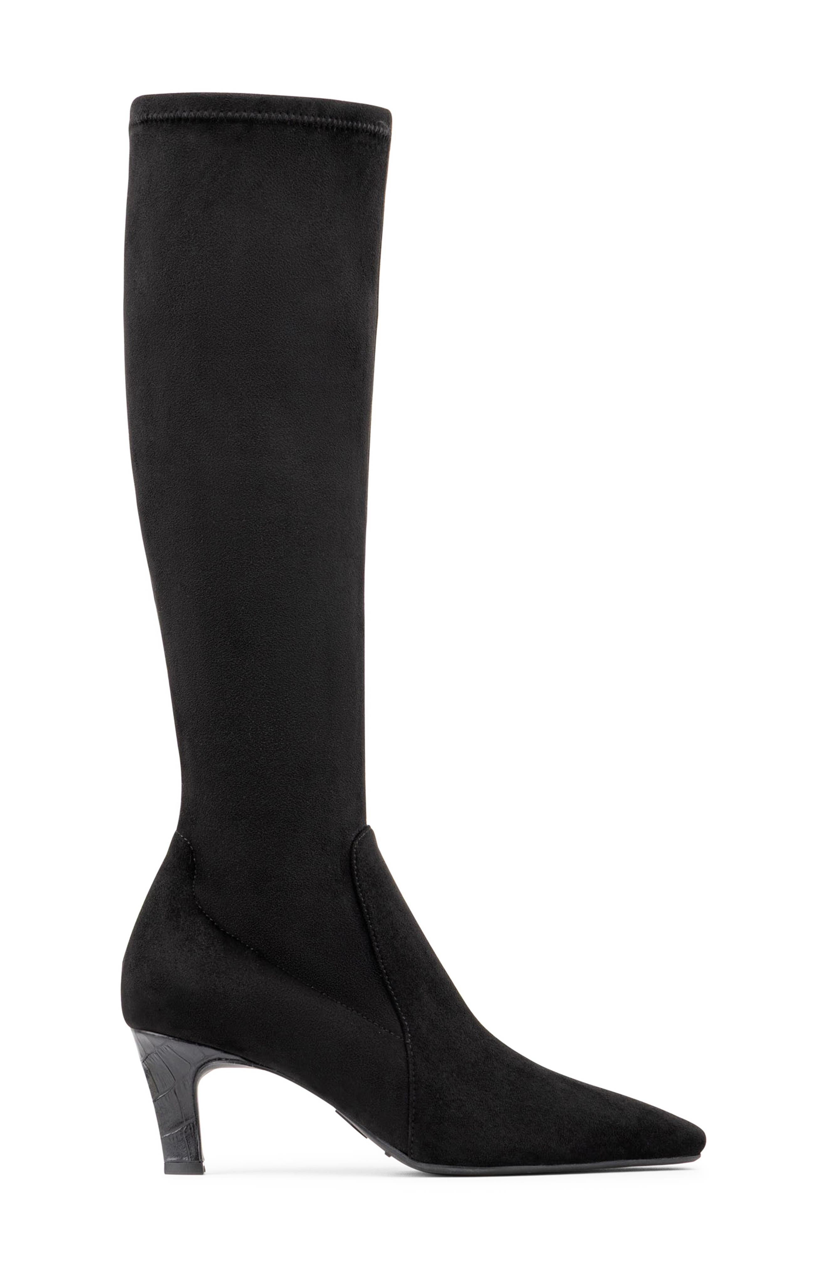 Donald Pliner Kitten Heel Knee High Boot, Alternate, color, Black