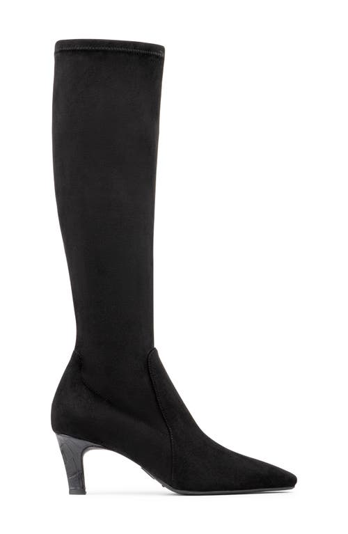 Donald Pliner Kitten Heel Knee High Boot In Black