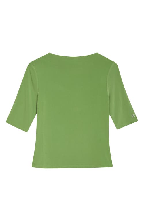 Sandy Liang Quill Jersey Top In Lime