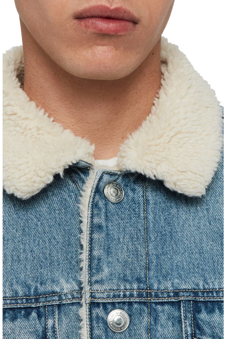 Ilkley Fleece Lined Denim Jacket, Alternate, color, INDIGO