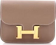 Pre-Owned Hermes Constance Slim Wallet Evercolor
