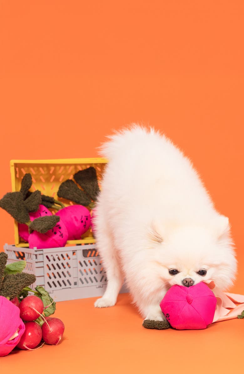 the furryfolks Radish Nosework Toy, Alternate, color, Pink
