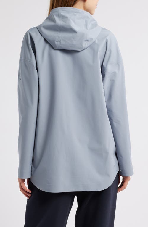 Save The Duck Dawa Water Repellent Hooded Rain Jacket In Rain Grey