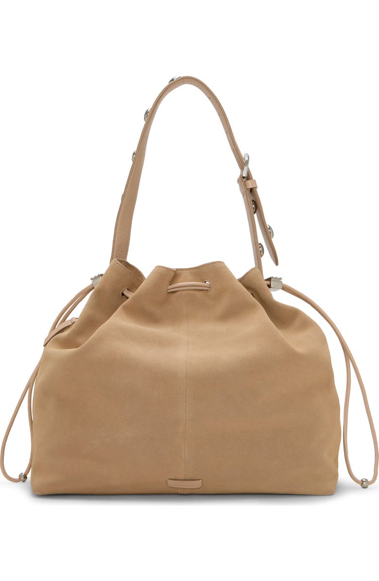 Vince Camuto Pippa Leather Bucket Bag, Alternate, color, Medium Brown