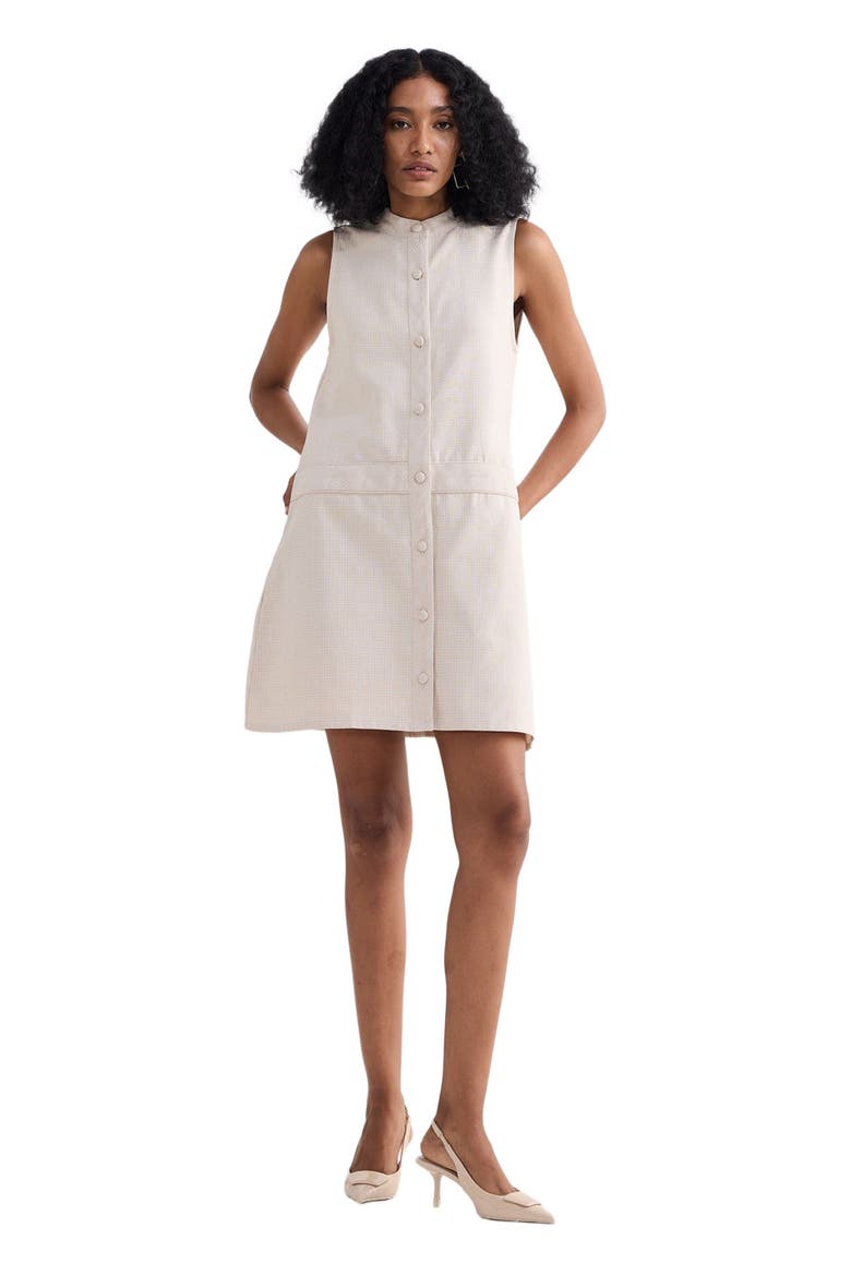 The Cotton Tweed Shift Dress, Alternate, color, Chestnut Twist