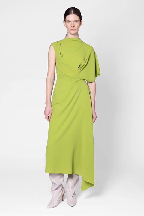 Asymetric Crepe Elva Dress