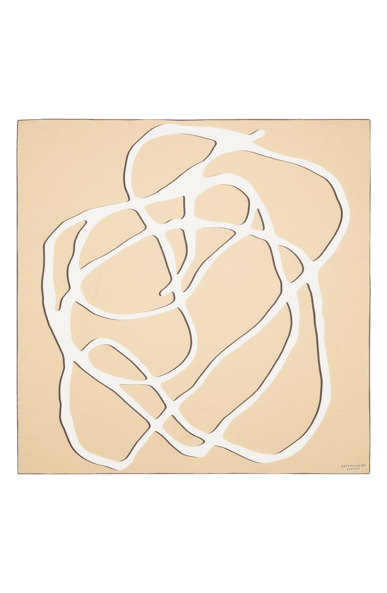 Lafayette 148 New York Square Wool & Silk Twill Scarf, Main, color,