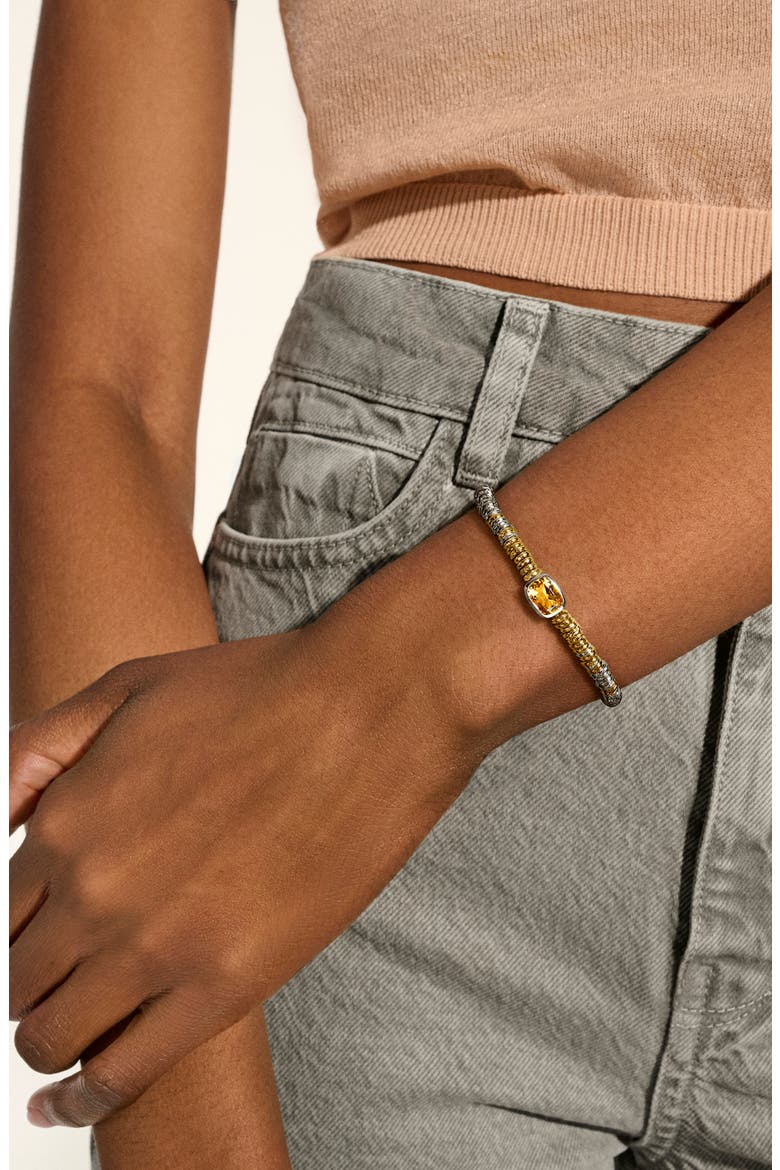 Heishi Bracelet, 14K Gold, Sterling Silver, Citrine, 4mm, Alternate, color, CITRINE