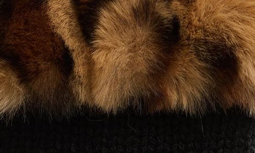 Surell Kids' Faux-fur Cuff Gloves In Black