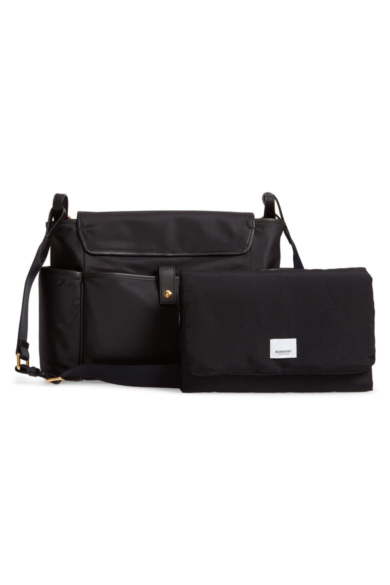 Flap Diaper Bag, Alternate, color, BLACK
