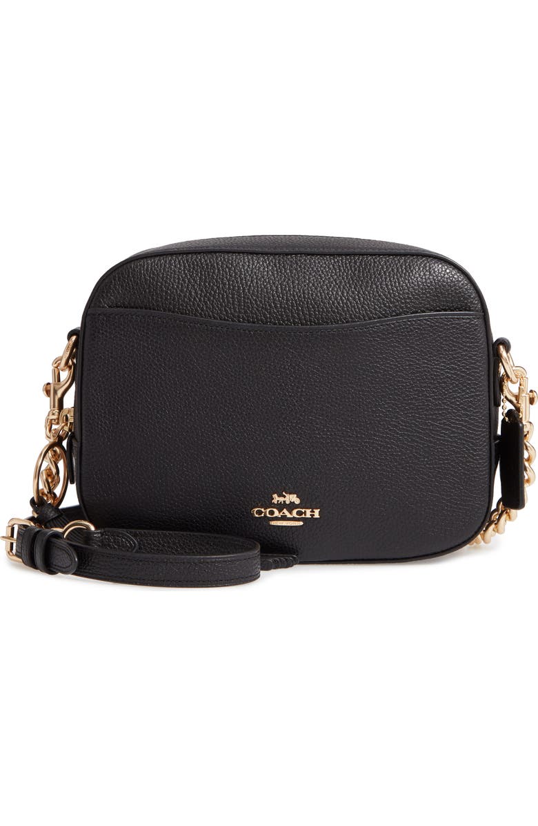 COACH Pebbled Leather Camera Bag, Main, color,