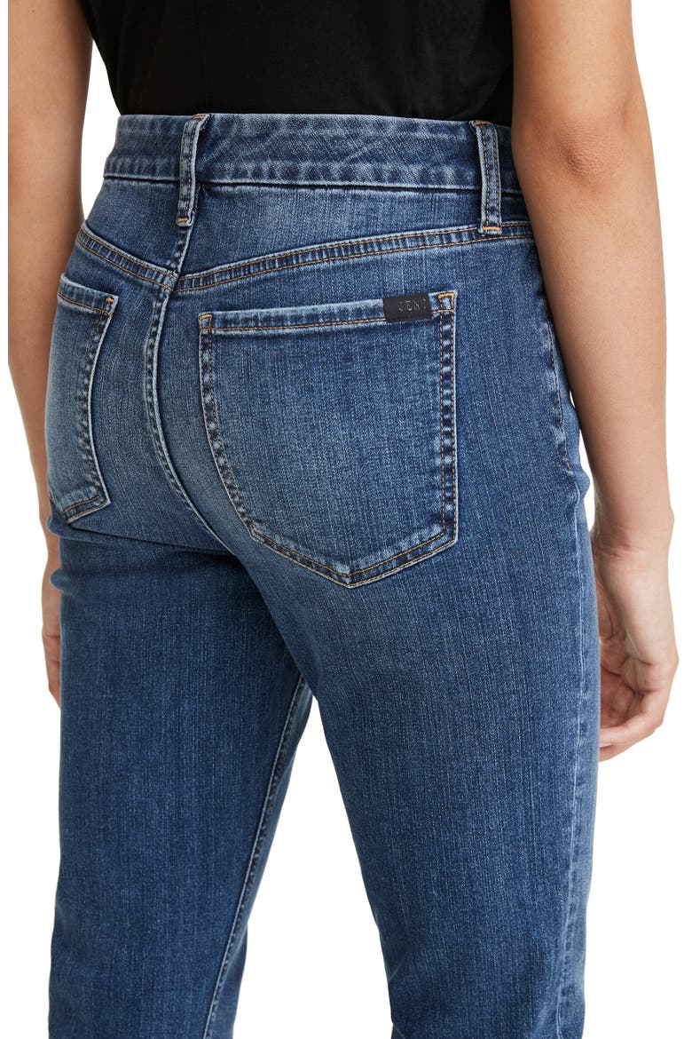 JEN7 High Waist Chew Hem Ankle Straight Leg Jeans, Alternate, color, WISTERIA