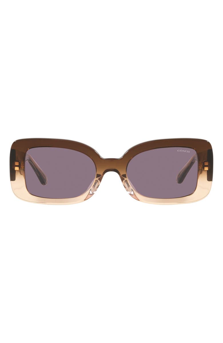 COACH 51mm Rectangular Sunglasses, Main, color, 