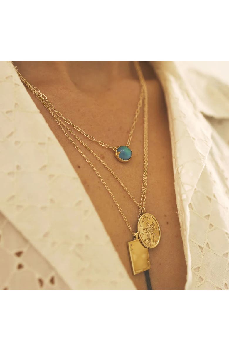 Uncommon Goods Color-Changing Mood Necklace by Merewif, Main, color, Blue / Green