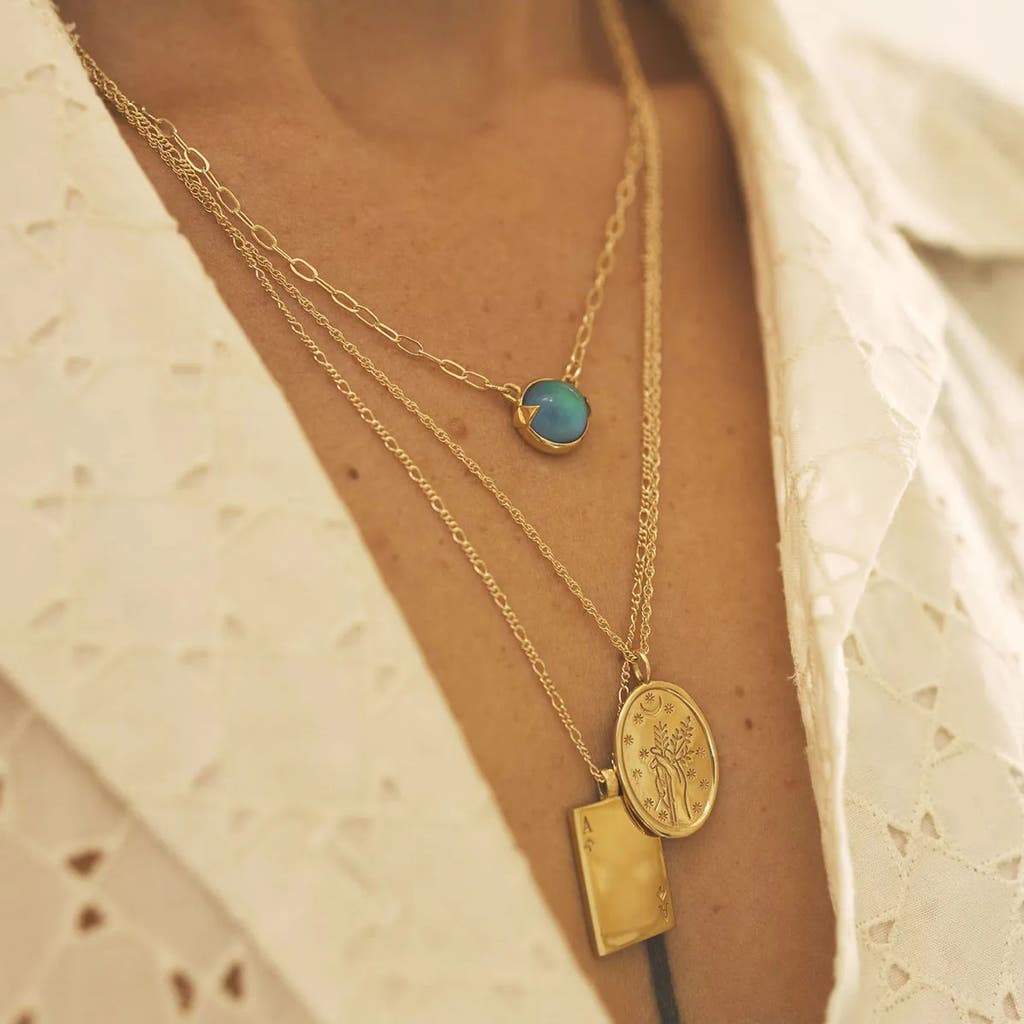 Color-Changing Mood Necklace by Merewif in Blue /Green  product