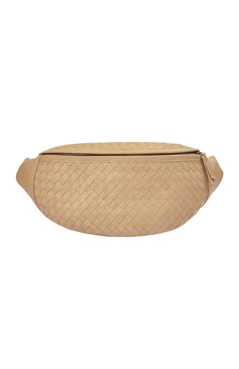 Woven Leather Crossbody Bag