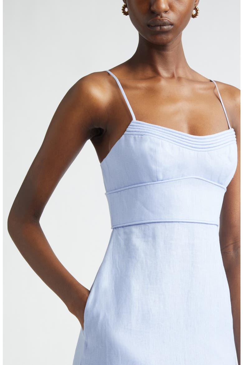 Kindred Spirit Luna Linen Midi Dress, Alternate, color, SKY