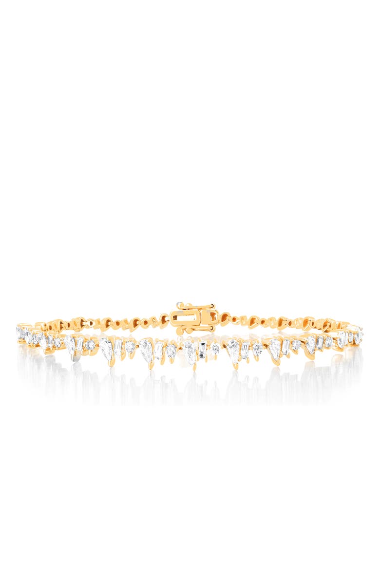 EF Collection Multifaceted Diamond Eternity Bracelet, Main, color, 14K Yellow Gold