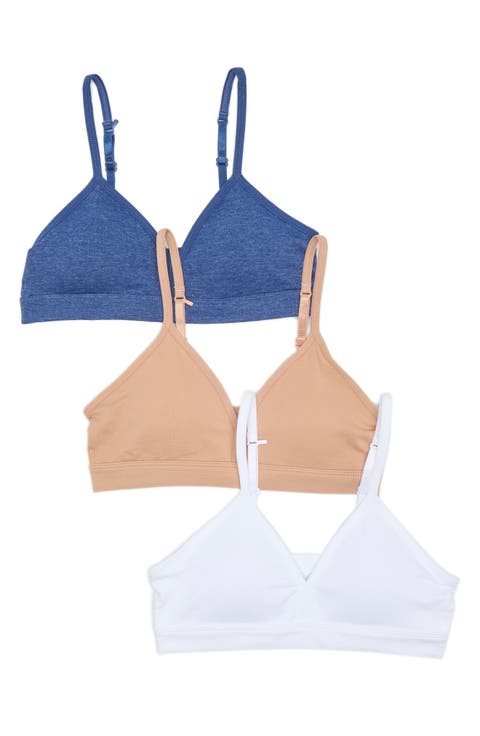 Kids' Delilah 3-Pack Seamless Bralettes (Big Kid)