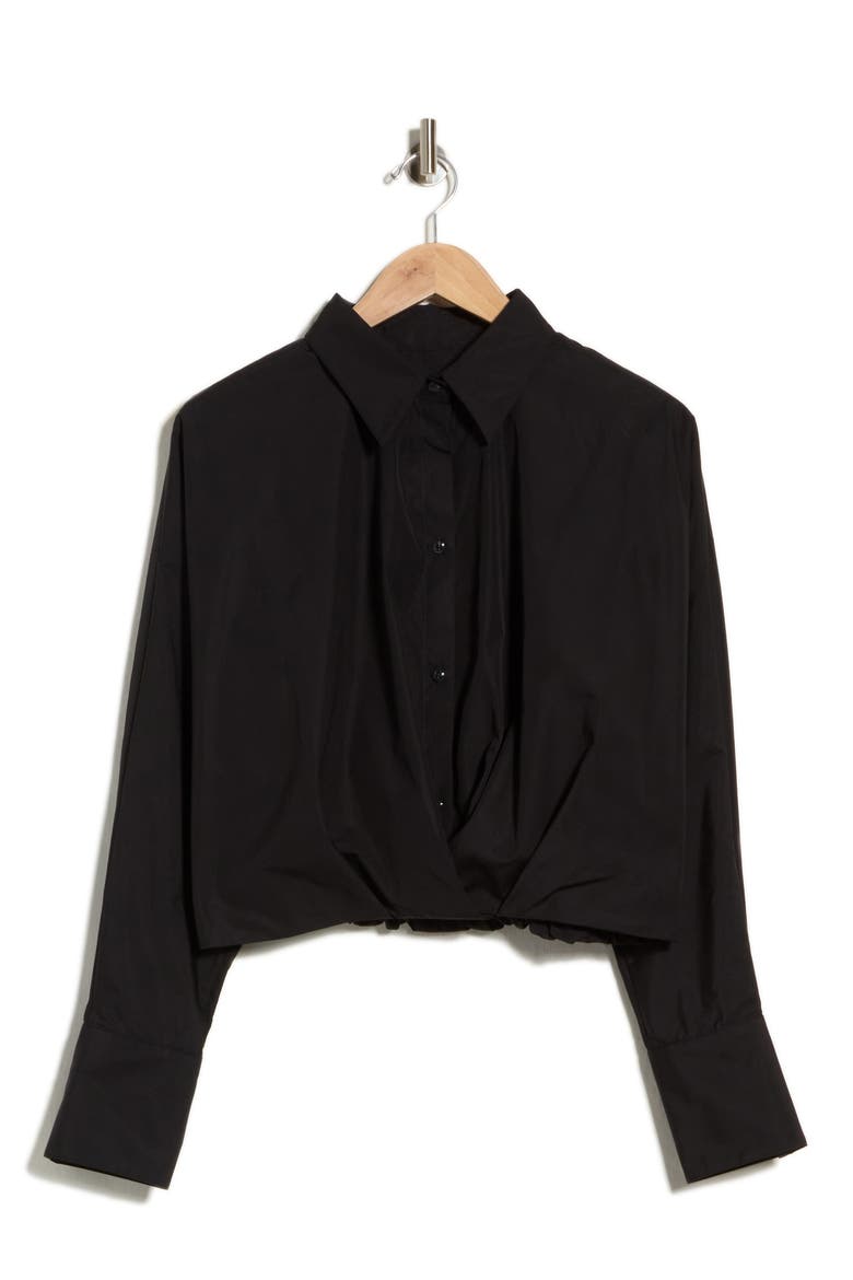 Taken Cotton Shirt, Main, color, BLACK