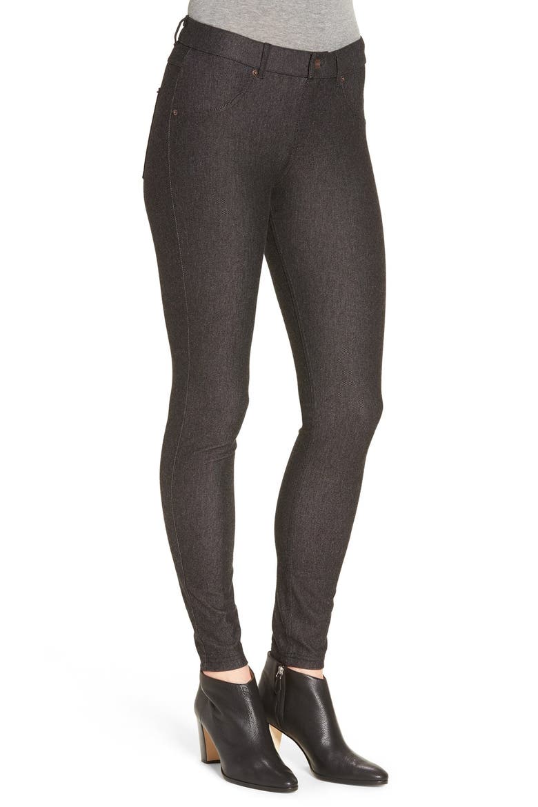 Denim Leggings, Alternate, color, BLACK