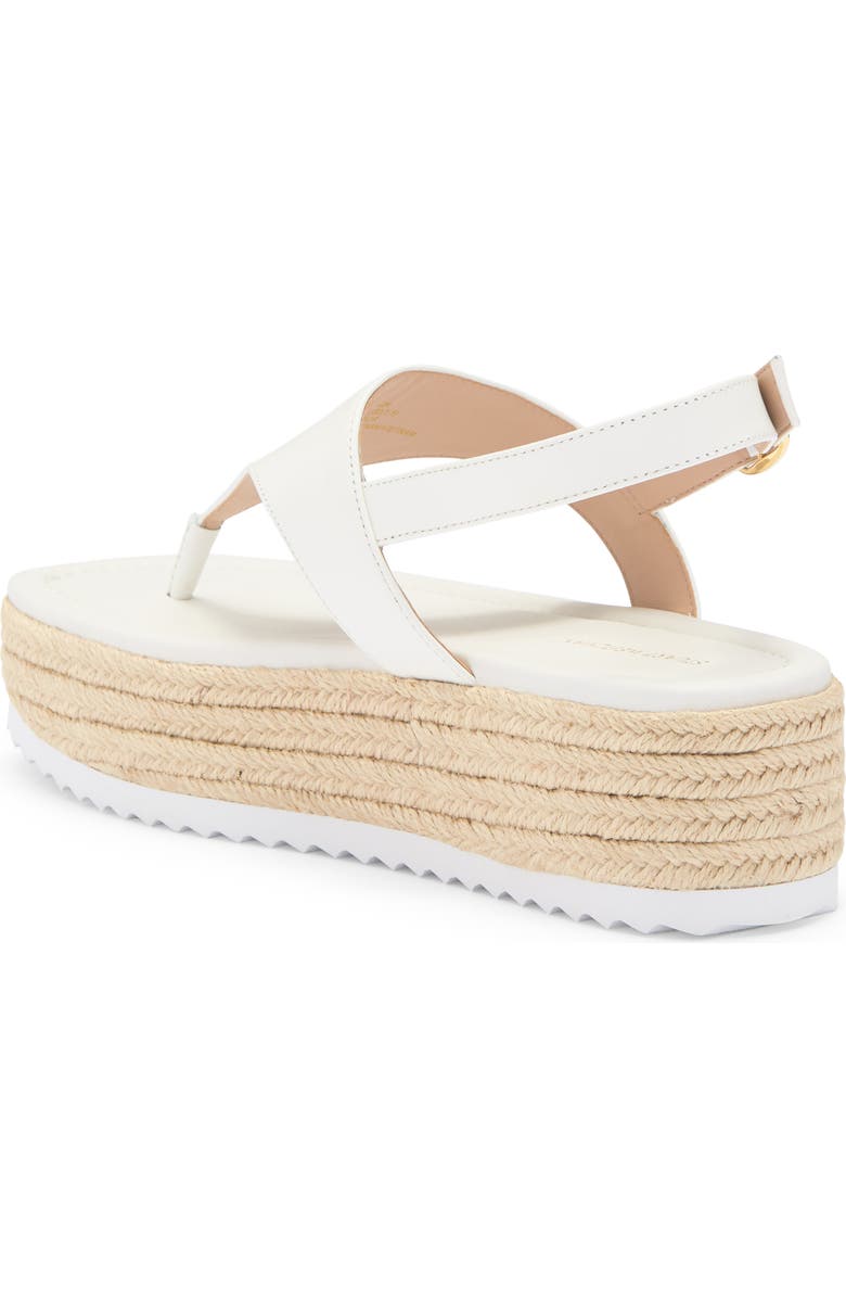 Stuart Weitzman Mel Espadrille Flatform Sandal, Alternate, color, White.