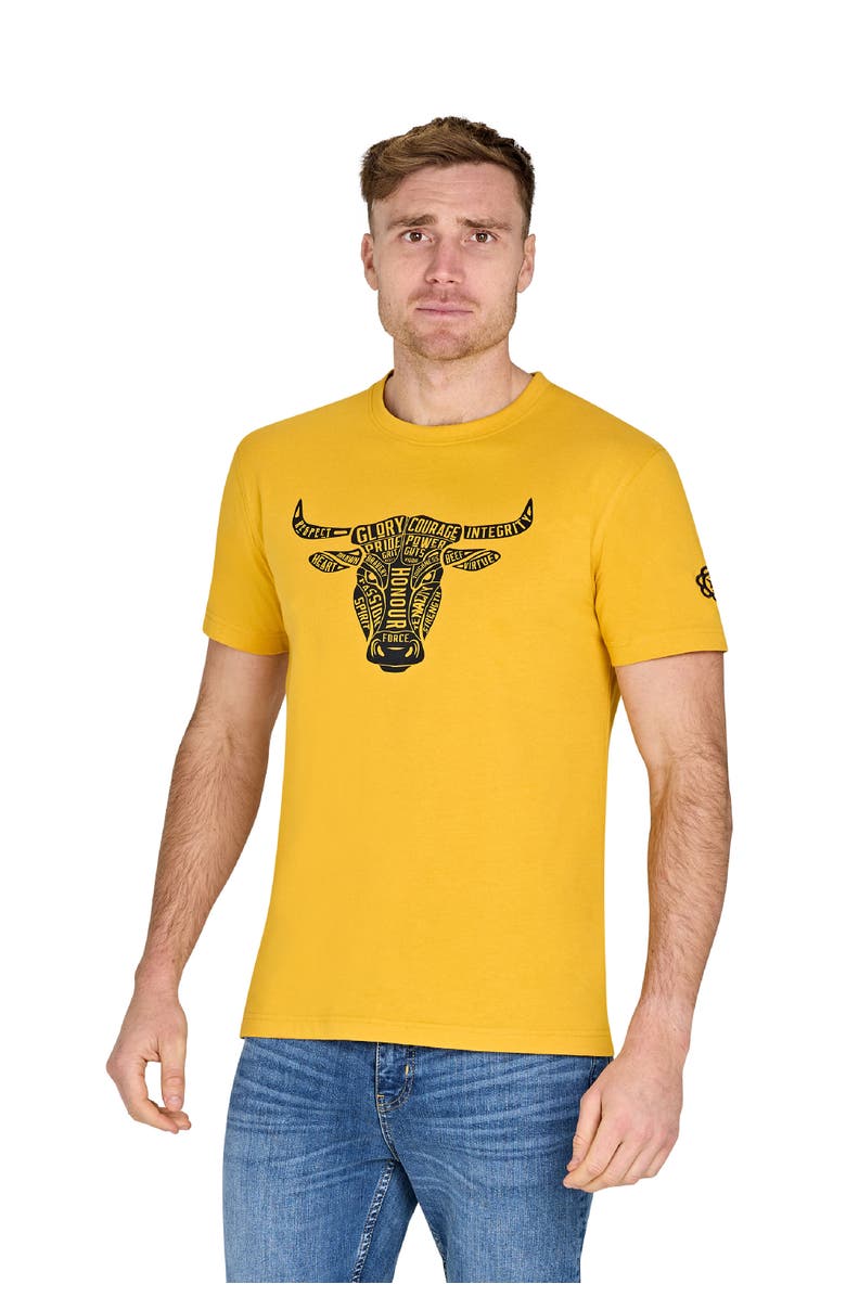 Raging Bull YFC Word Bull Head T-Shirt, Alternate, color, Yellow
