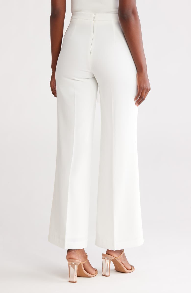 Elie Tahari The Brianne Tie Waist Wide Leg Pants, Alternate, color, Sky White