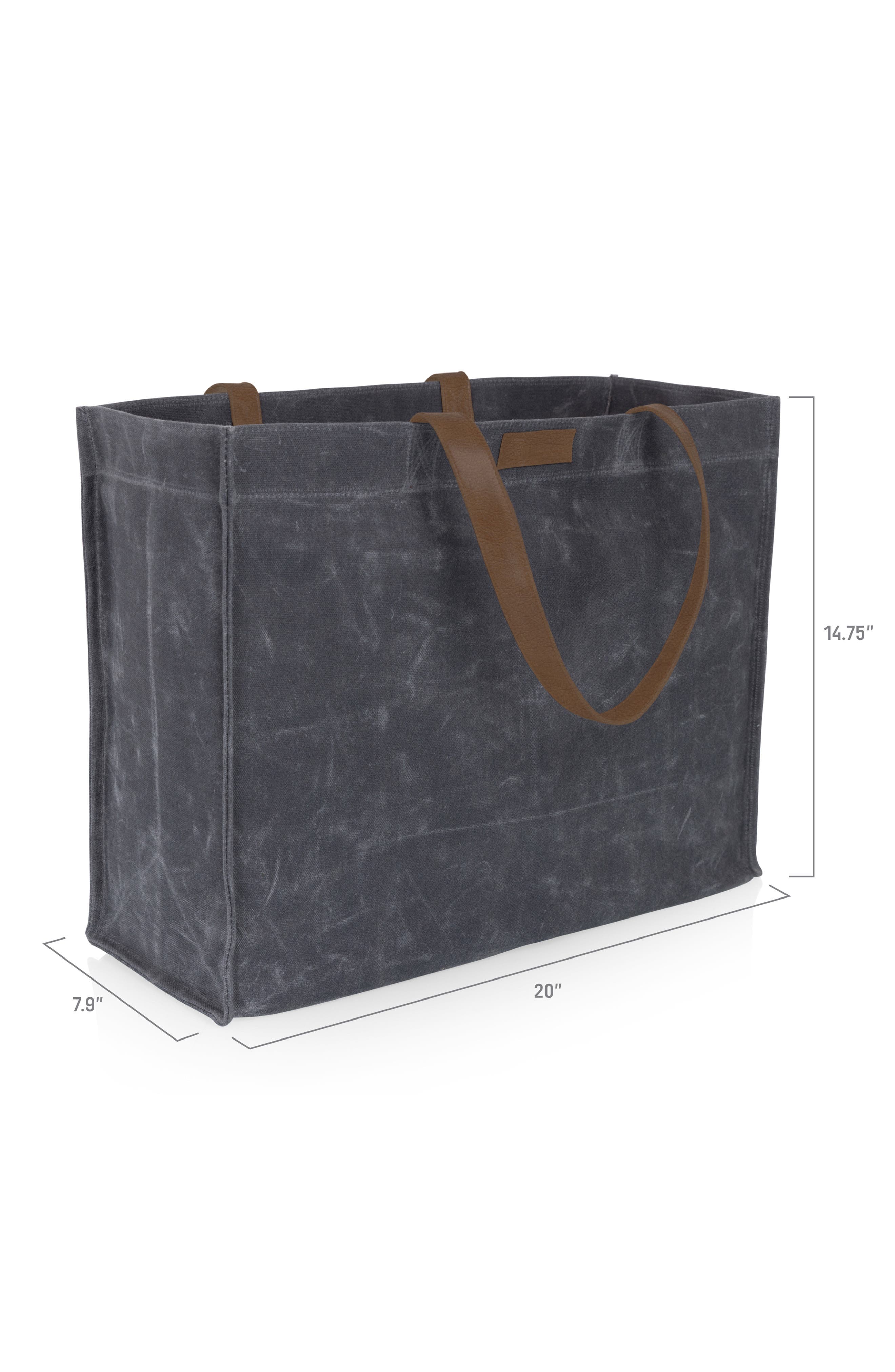 Market Large Waxed Canvas Tote, Alternate, color, GRAY
