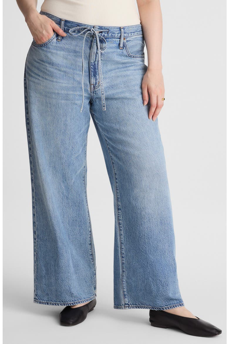 The Ultimate Wide Leg Drawstring Airy Denim Jeans, Alternate, color, RAEBROOK WASH
