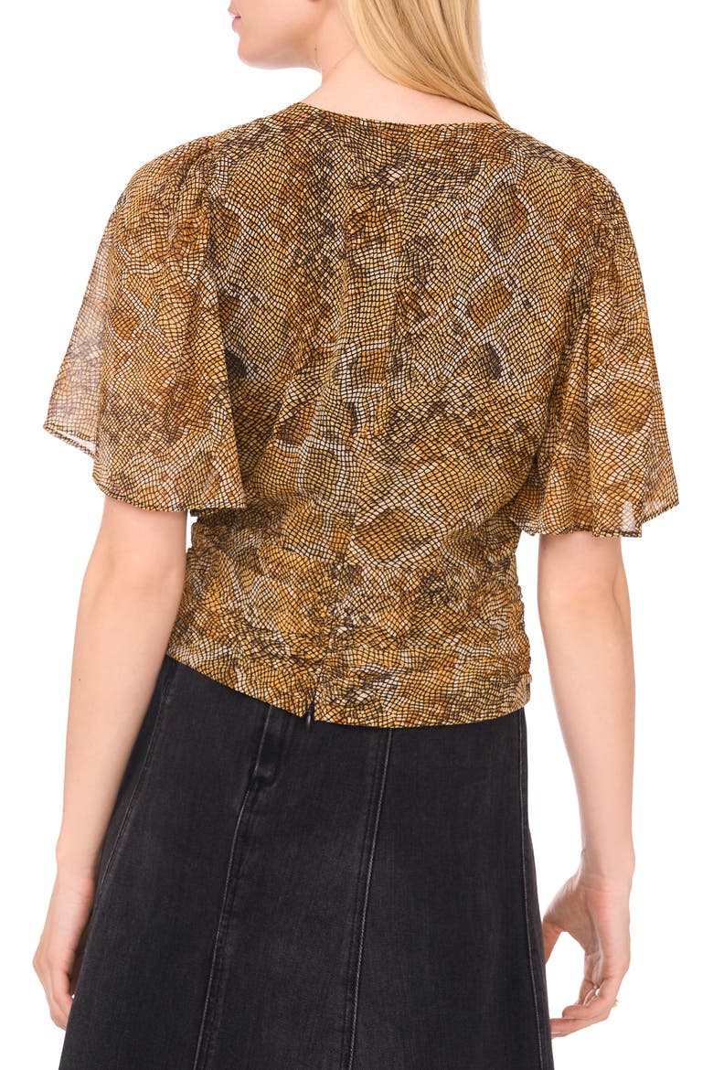 Pintuck Long Sleeve Blouse, Alternate, color, CARAMEL