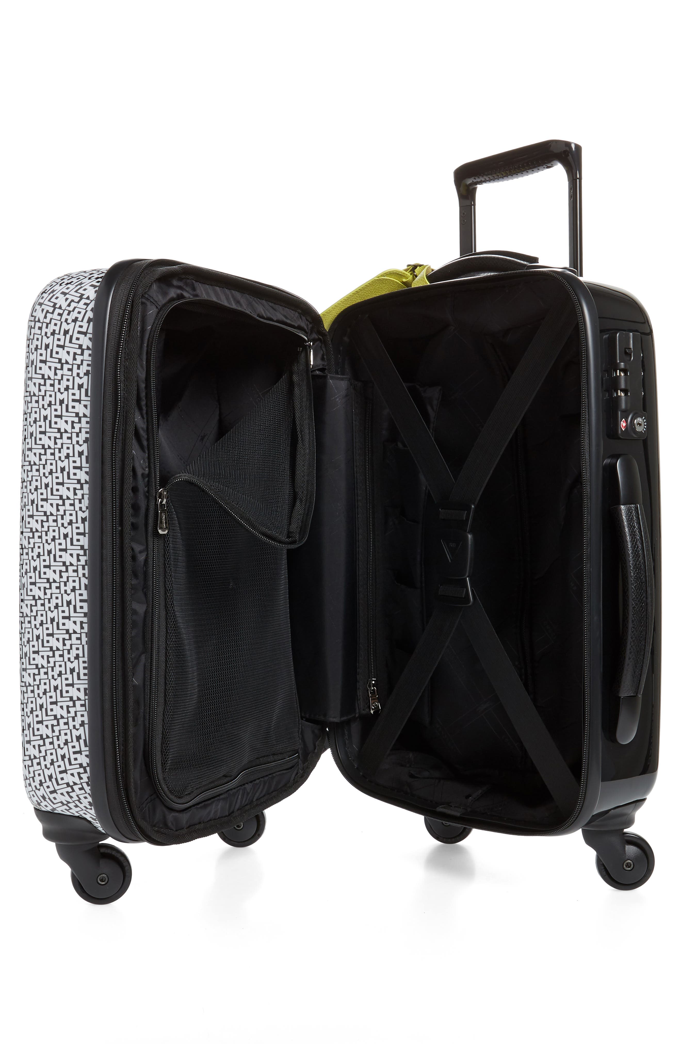 Longchamp Cuir LGP 18-Inch Rolling Spinner Carry-On, Alternate, color, 