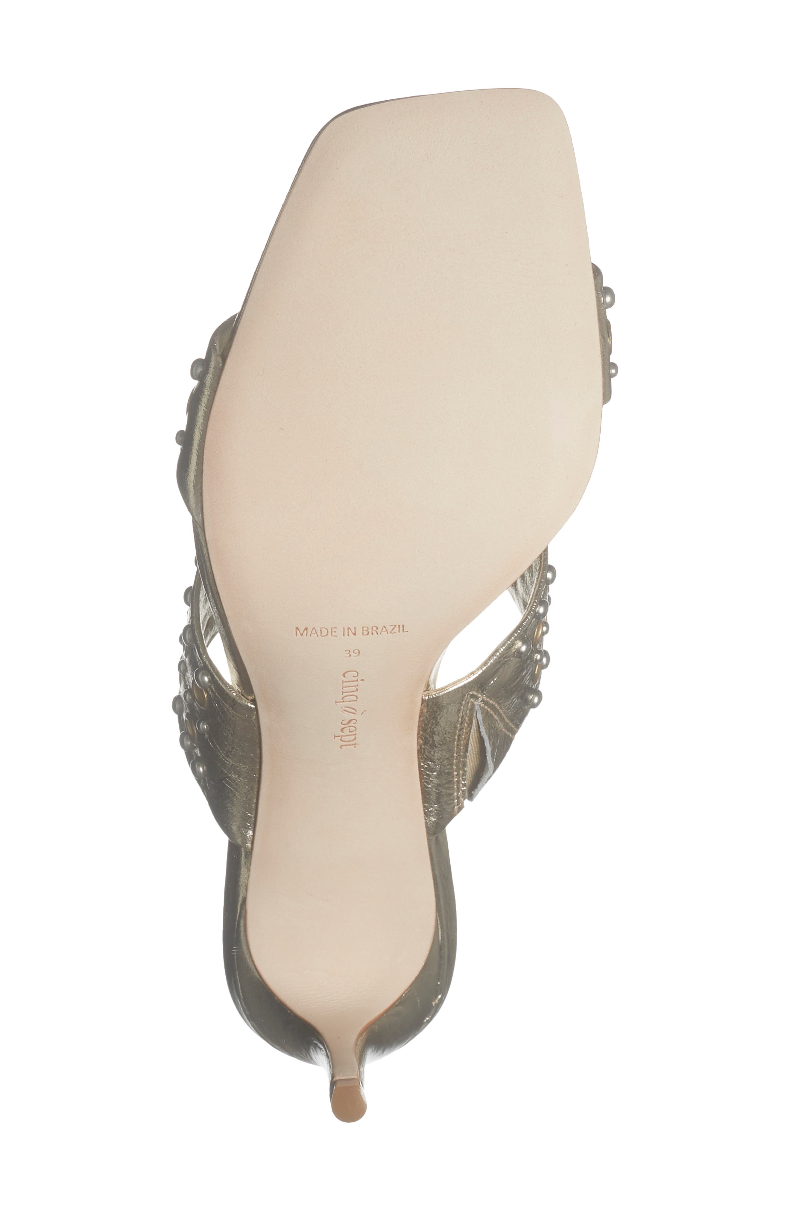Sutton Mixed Hardware Leather Sandal, Alternate, color, LIGHT GOLD