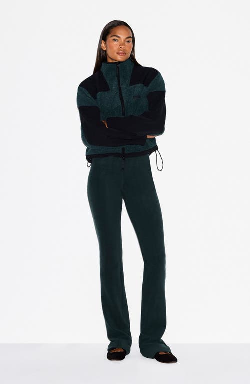 Skims Faux Shearling Zip Jacket In Blue