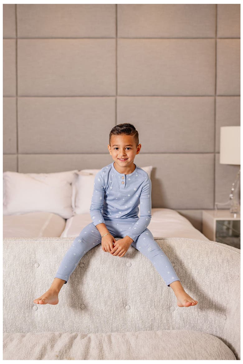 Boys Snowflake PJ, Alternate, color, Blue