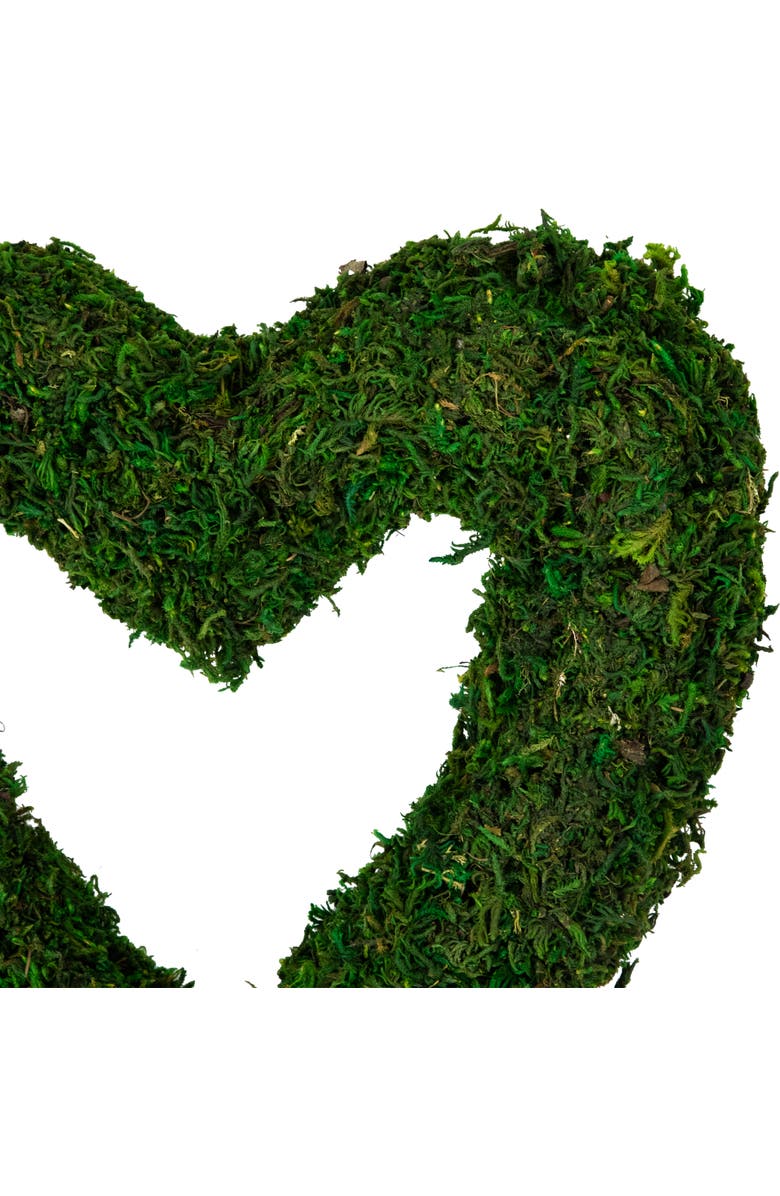 Northlight Reindeer Moss and Twig Artificial Heart Wreath - 13.5", Alternate, color, 