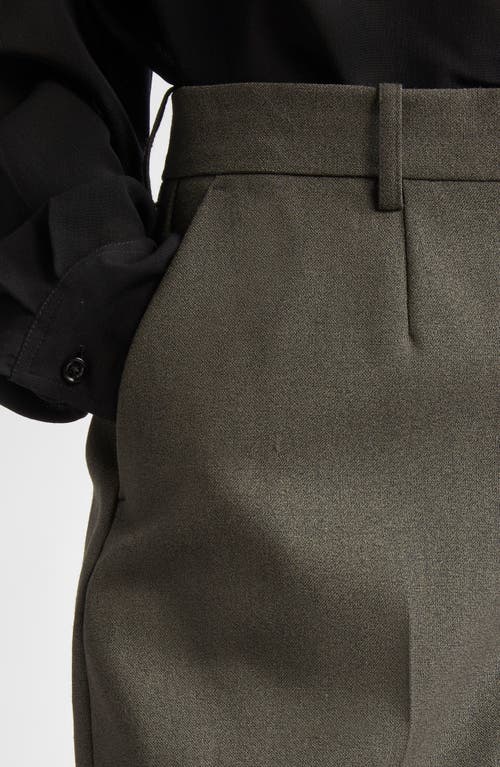 Totême Toteme Tailored Wool Blend Wide Leg Trousers In Green