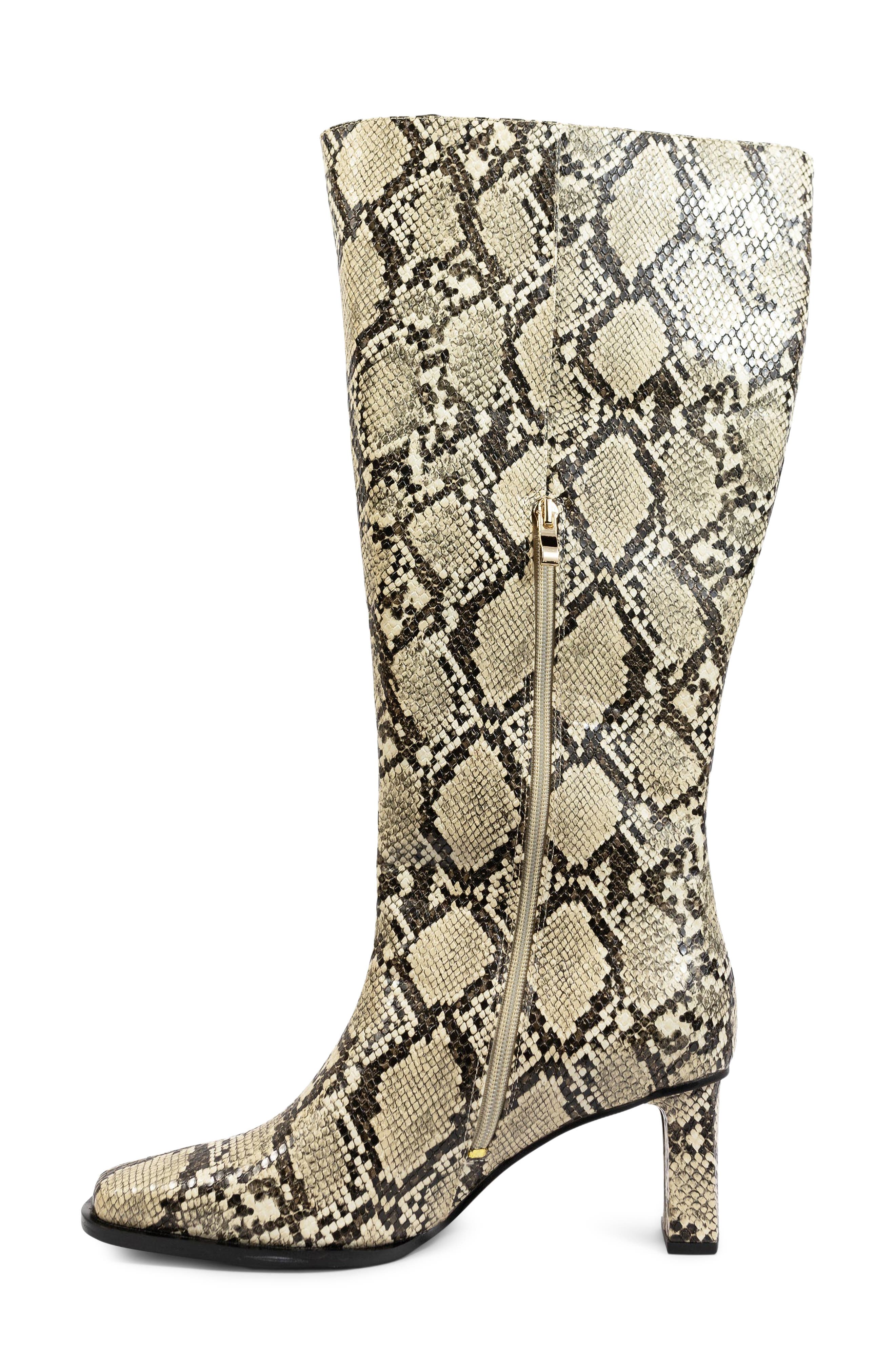 McKenzie Faux Leather Knee High Boot, Alternate, color, SNAKESKIN