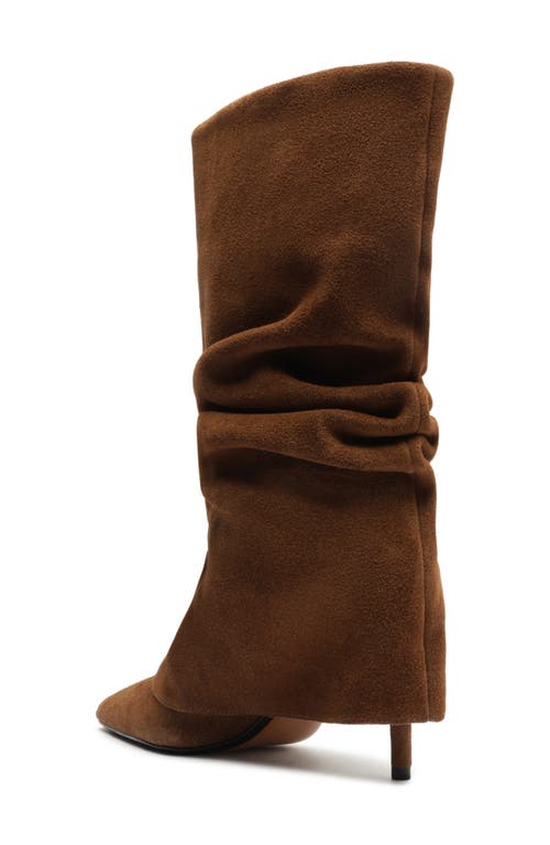 Schutz Mikki Up Cloak Pointed Toe Boot In Brown