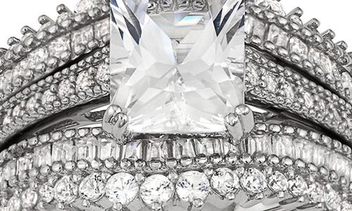 Fzn Set Of 3 Cubic Zirconia Rings In White