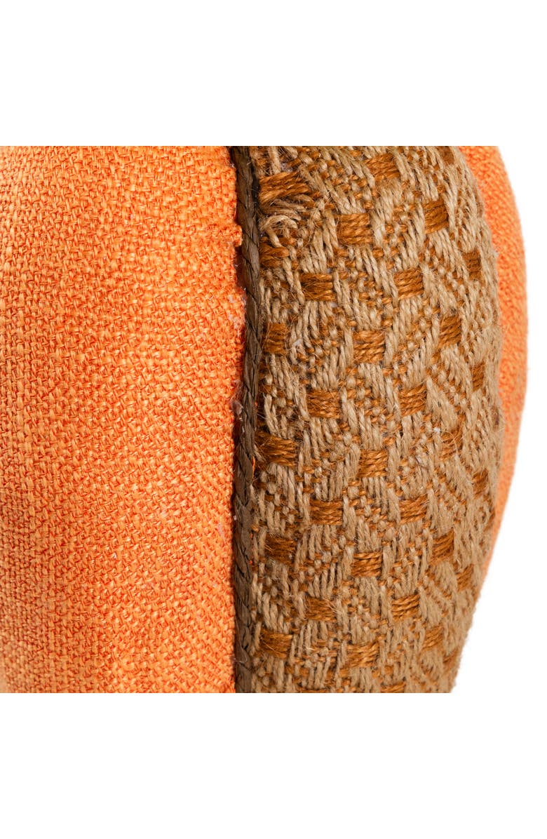Northlight Burlap and Jute Woven Tall Fall Harvest Pumpkin with Berries - 10.5" - Orange and Brown, Alternate, color, Orange