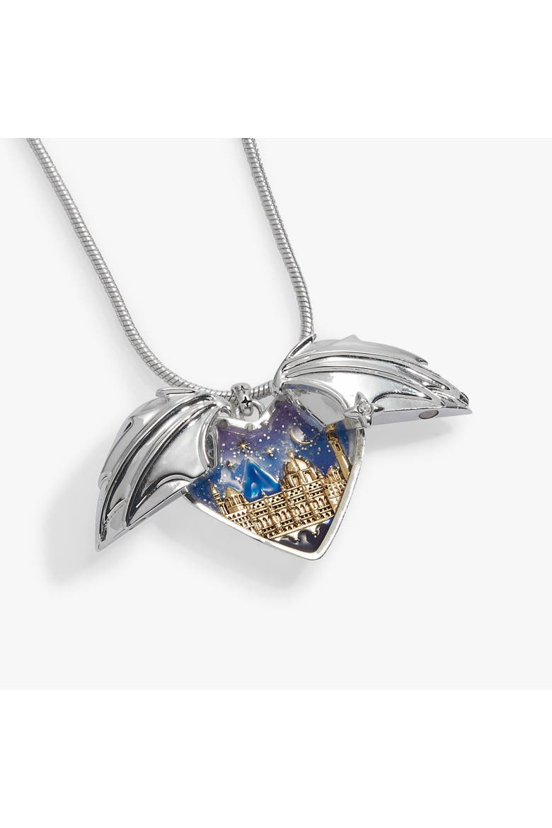 A Court of Thorns and Roses Velaris Heart Locket Necklace, Alternate, color, Silver