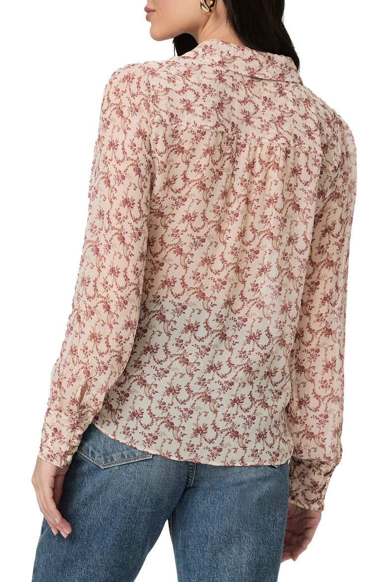Gardener Floral Silk Button-Up Shirt, Alternate, color, CREAM/ FLAGSTONE
