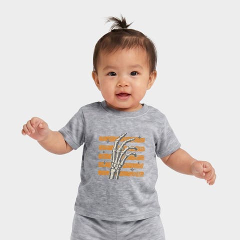 Skeleton Hand Stripes Jogger Pant Crew Set Baby