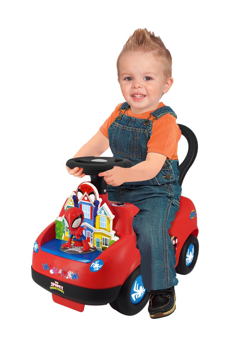 Kiddieland Lights N' Sounds Spidey Adventure Rideon, Alternate, color, Multicolored